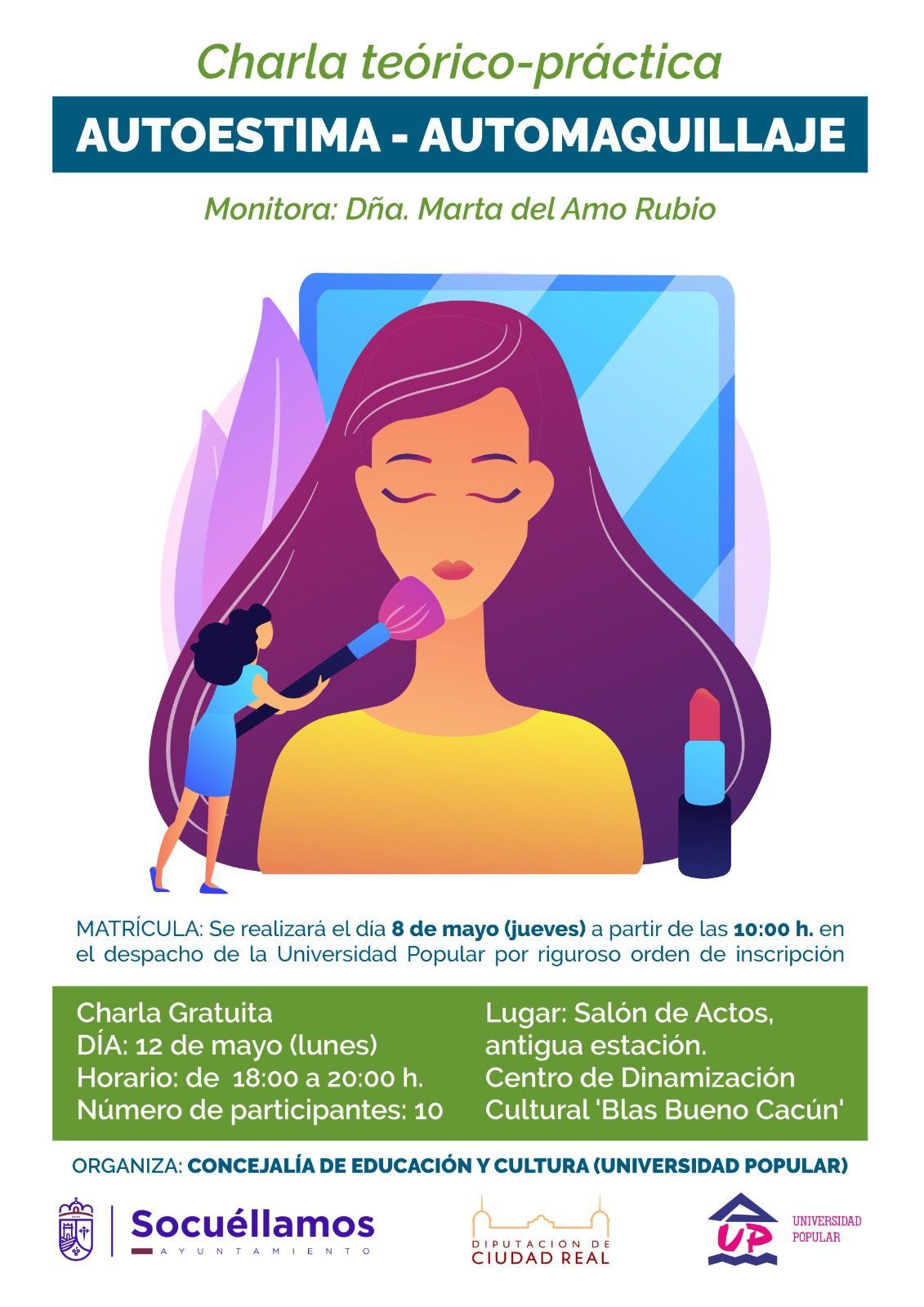 Charla sobre autoestima y Aautomaquillaje en Socuéllamos