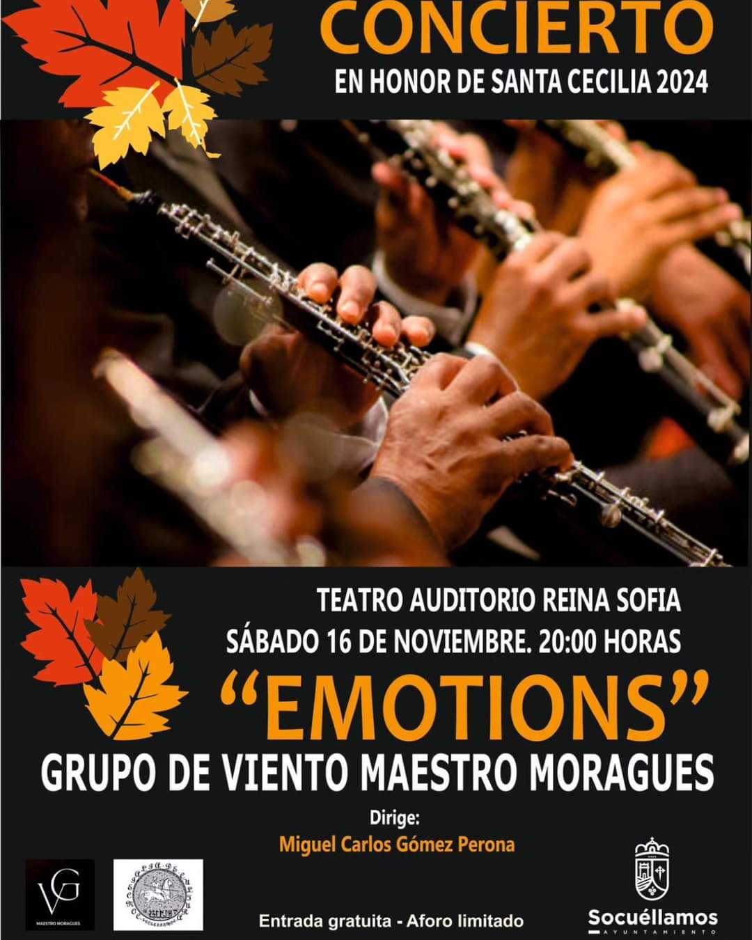 Concierto en Honor a Santa Cecilia 2024: «Emotions» en el Teatro Auditorio Reina Sofía de Socuéllamos