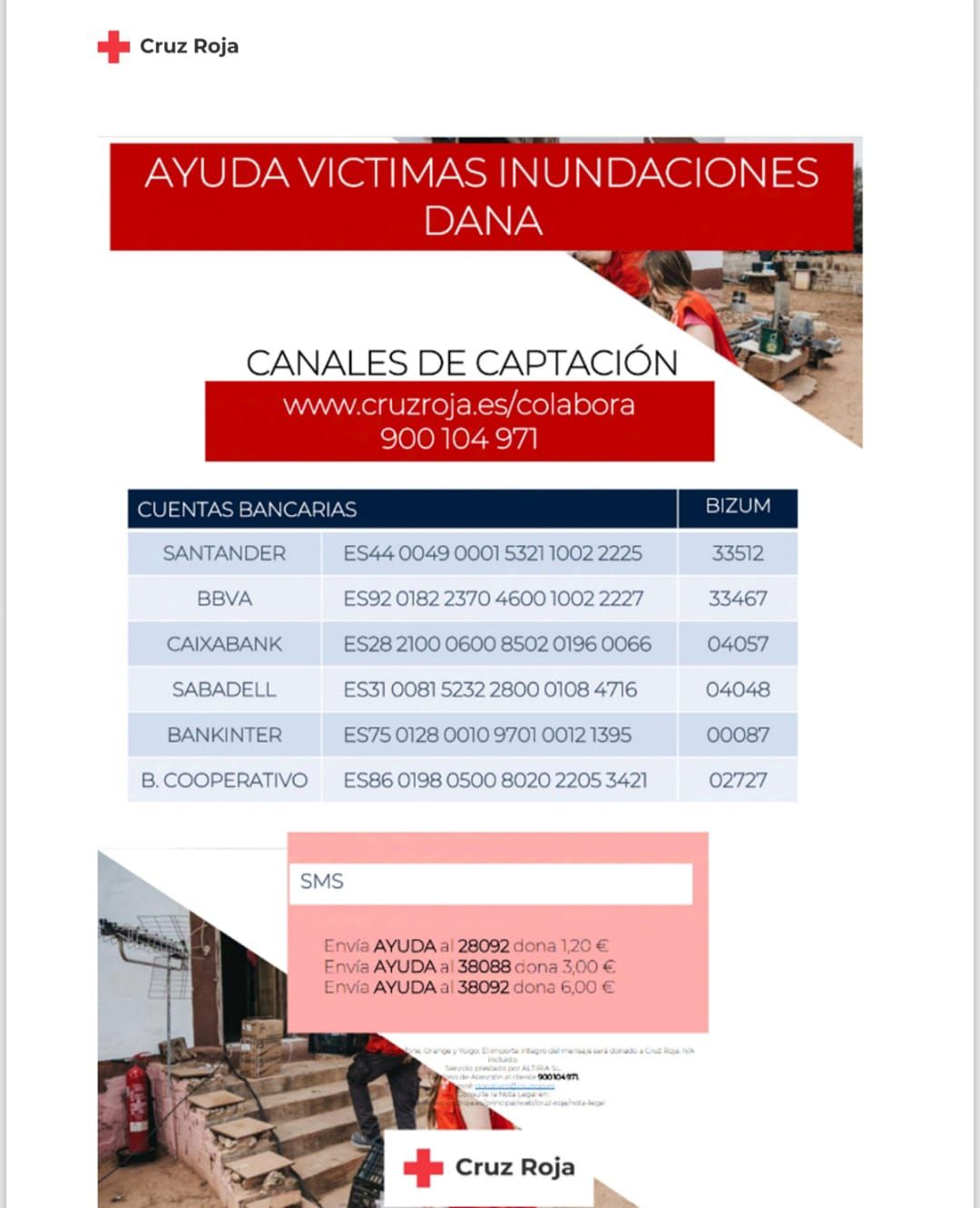 Cruz Roja lanza campaña de ayuda para los damnificados por la DANA en la Comunidad Valenciana