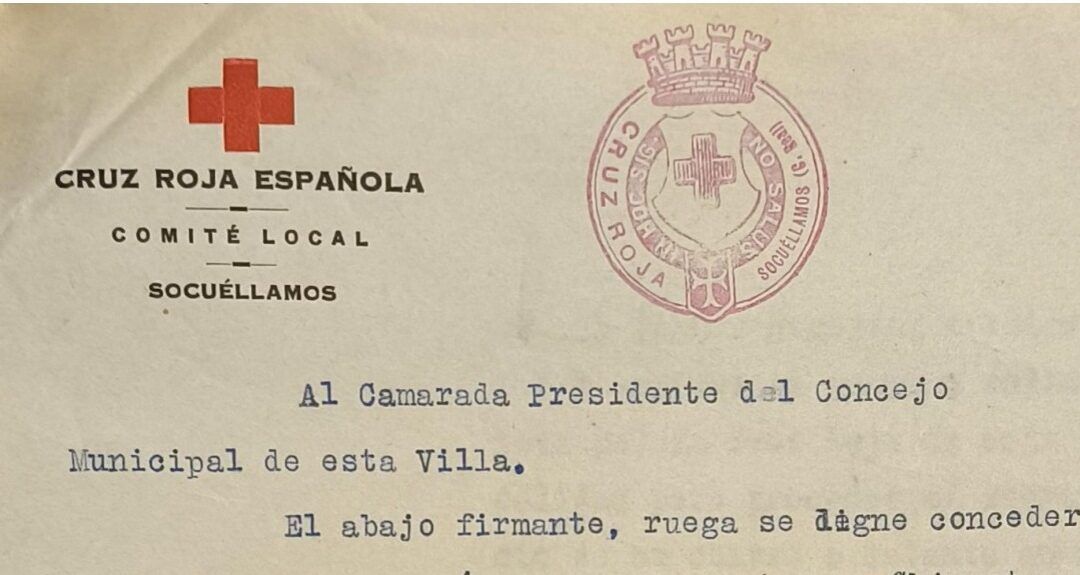 El primer documento histórico de la Cruz Roja en Socuéllamos