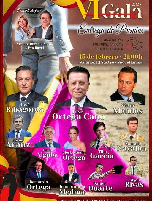 José Ortega Cano y José Ribagorda, entre los homenajeados en la VI Gala Taurina de Socuéllamos