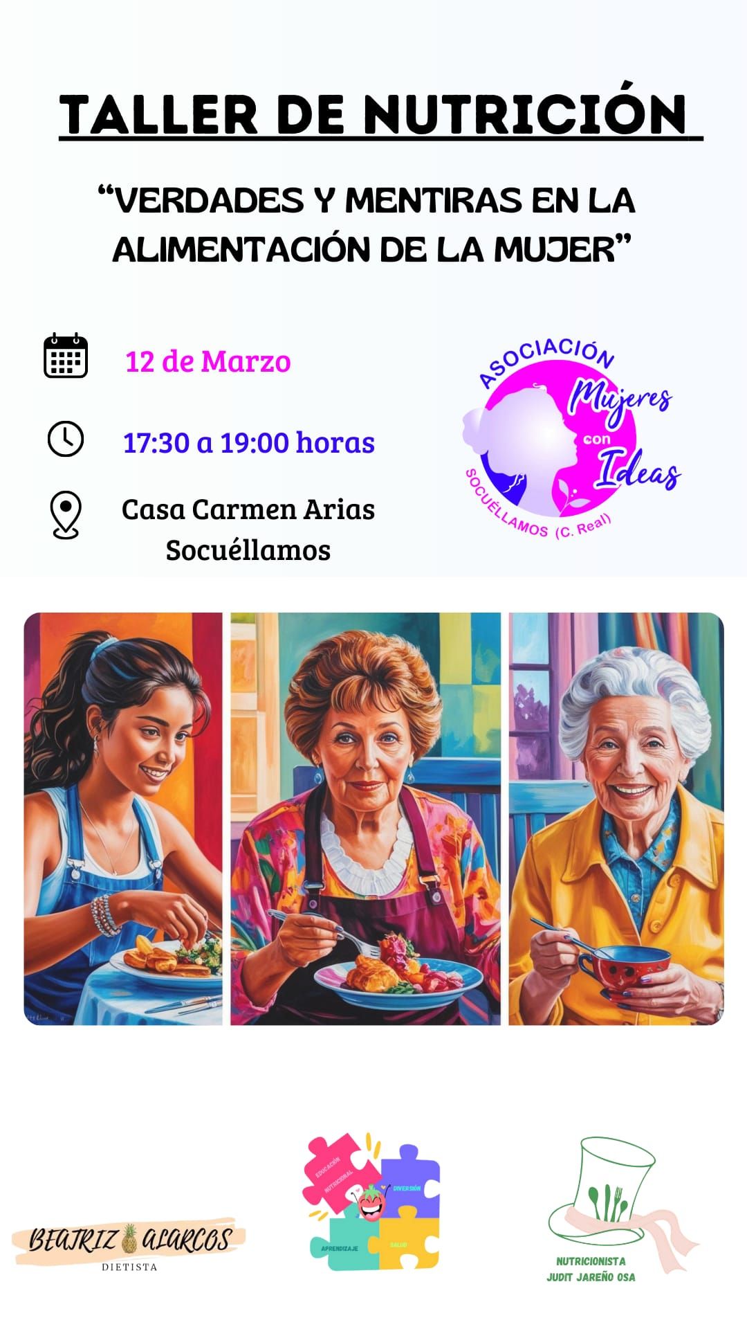 La Asociación Mujeres con Ideas organiza un taller sobre alimentación y mitos nutricionales en Socuéllamos