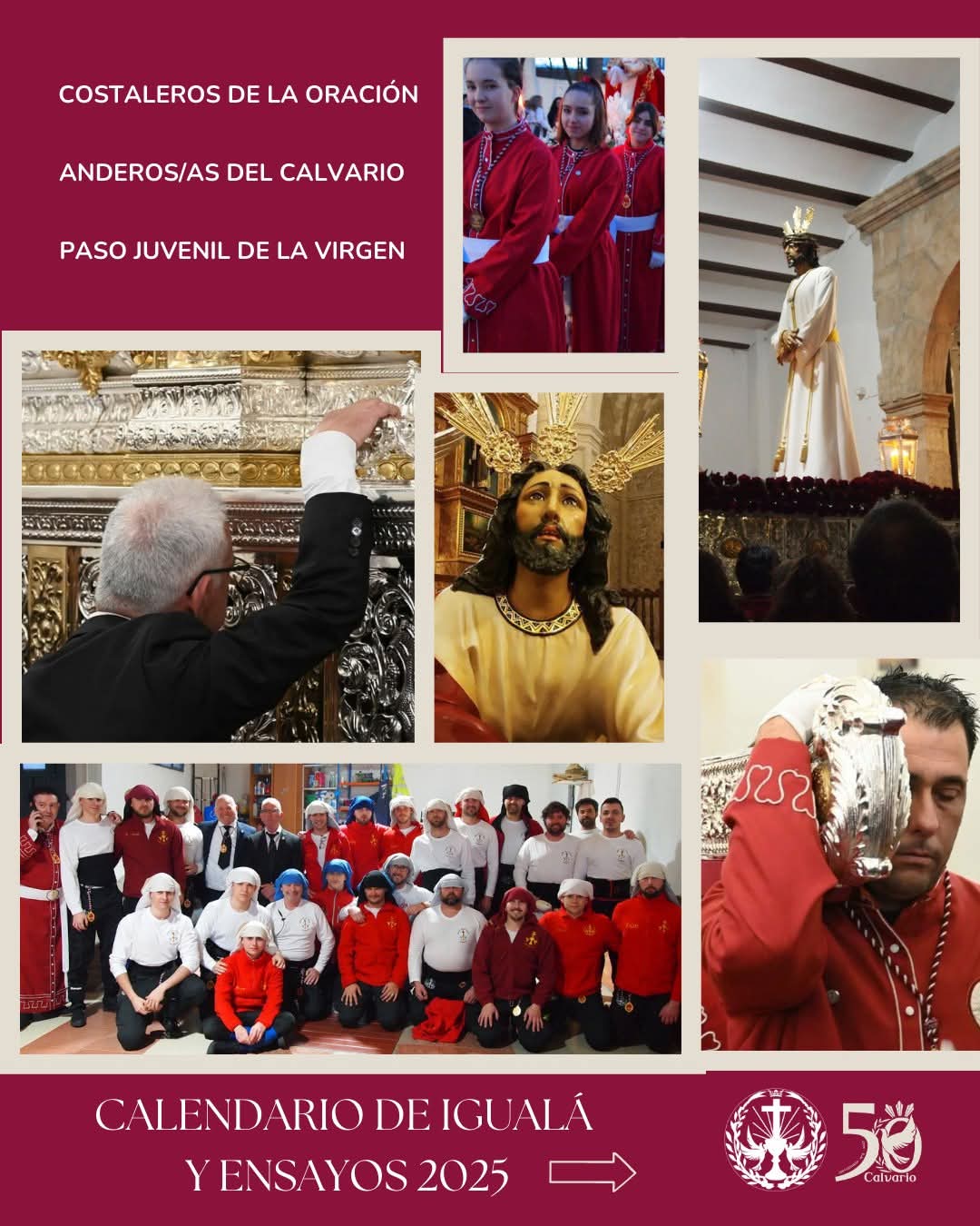 La Hermandad del Calvario convoca Igualá y presenta calendario de ensayos 2025