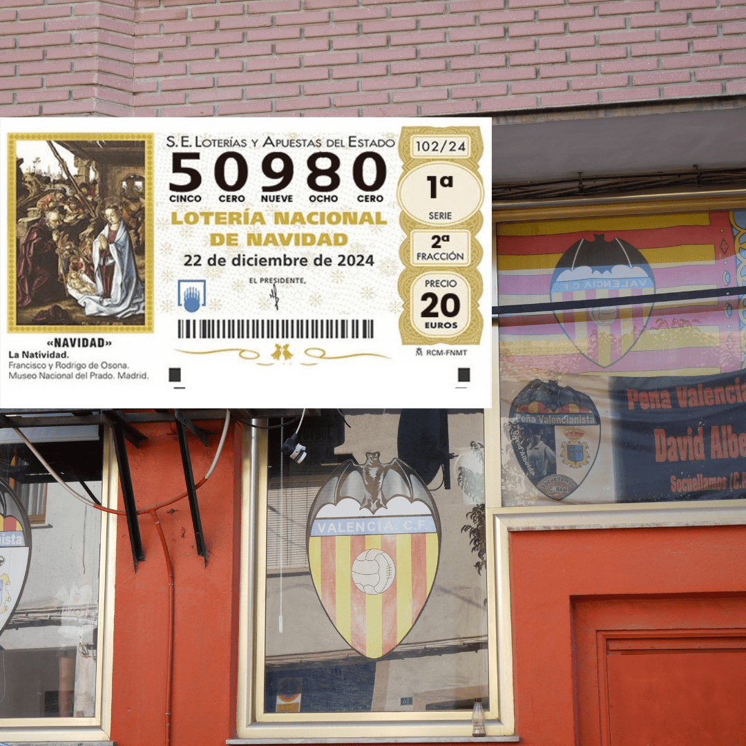 La Peña Valencianista «David Albelda» reparte 73.200 euros en Socuéllamos gracias a la Lotería de Navidad