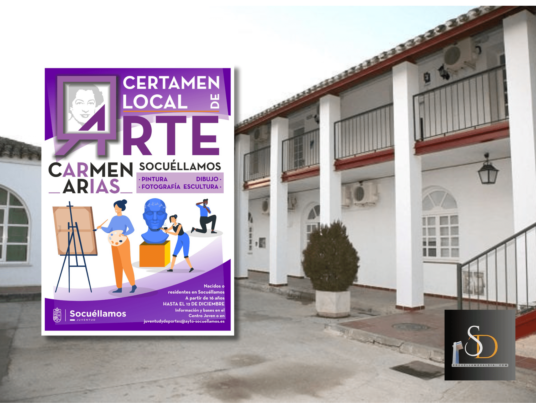 La concejalía de Juventud convoca el Certamen Local de Arte «Carmen Arias»