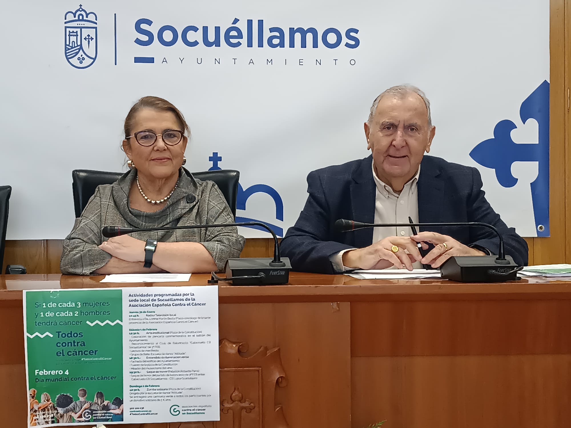 María José Beteta y Sebastián García presentan la programación de las actividades por el Día Mundial contra el Cáncer