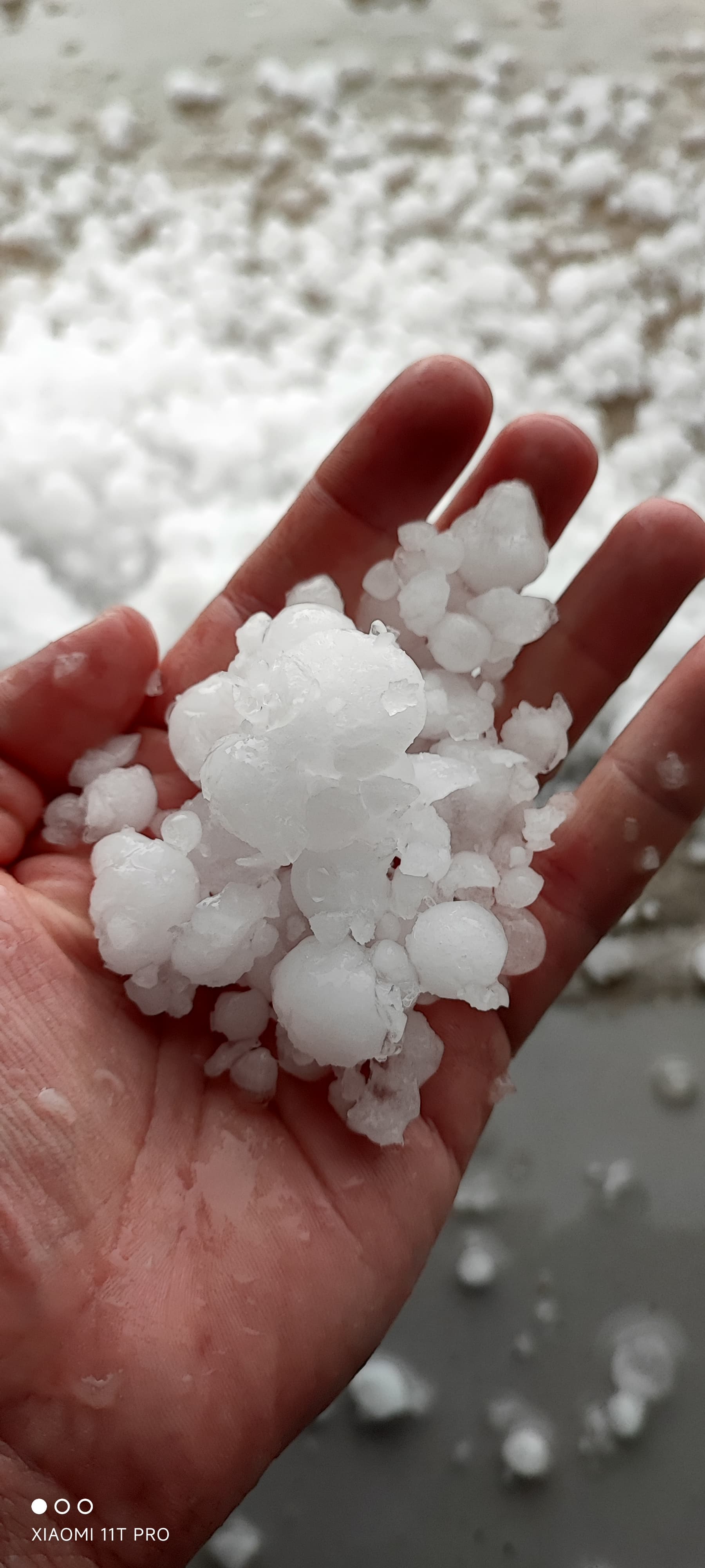Una breve pero intensa granizada cae en Socuéllamos