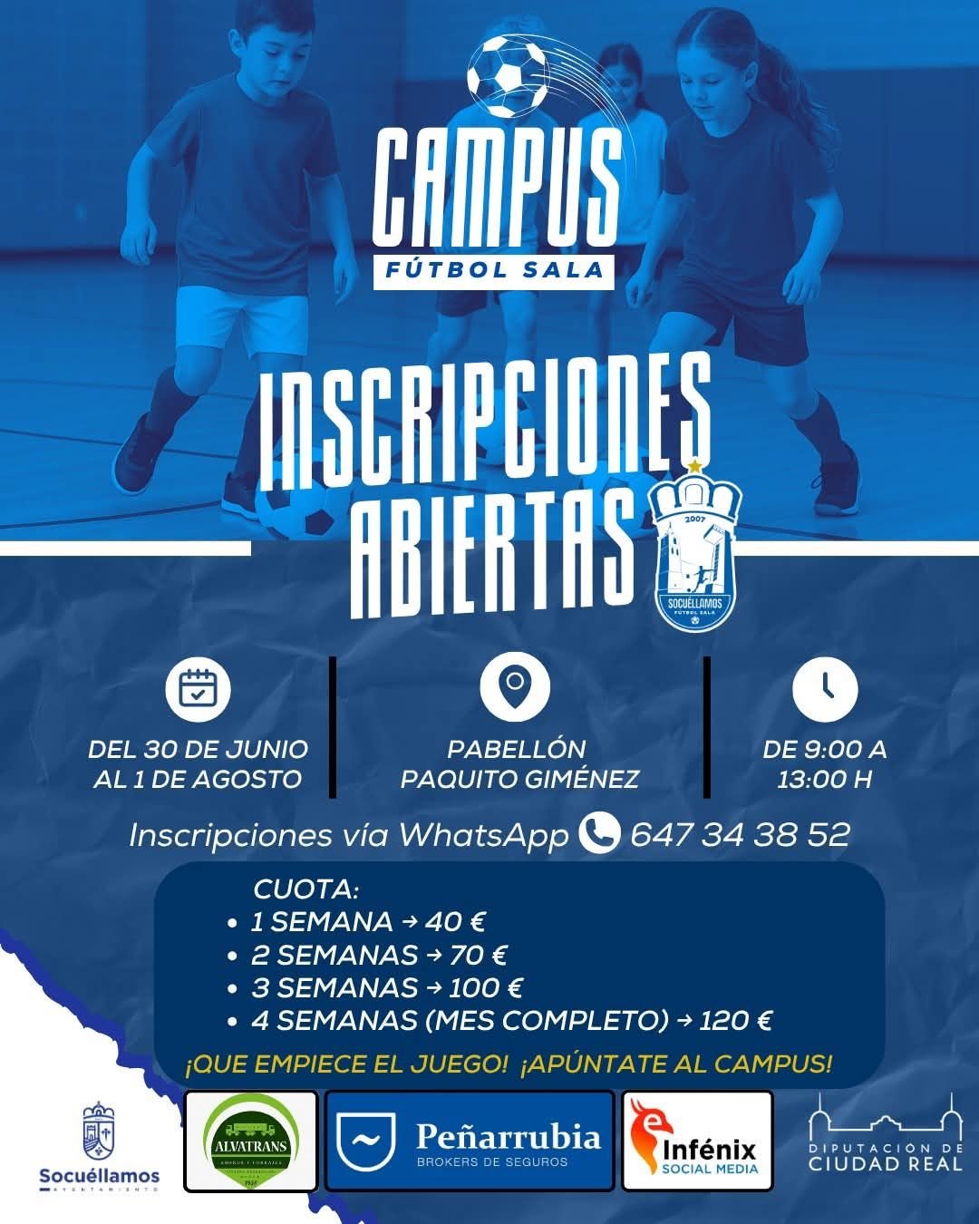 Inscripciones Abiertas para el Campus de Fútbol Sala en Socuéllamos
