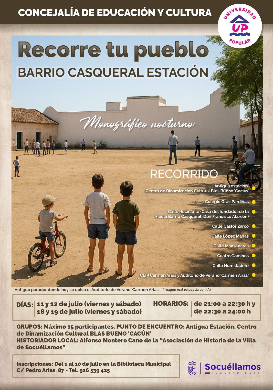 Ruta nocturna por el Barrio Casqueral Estación