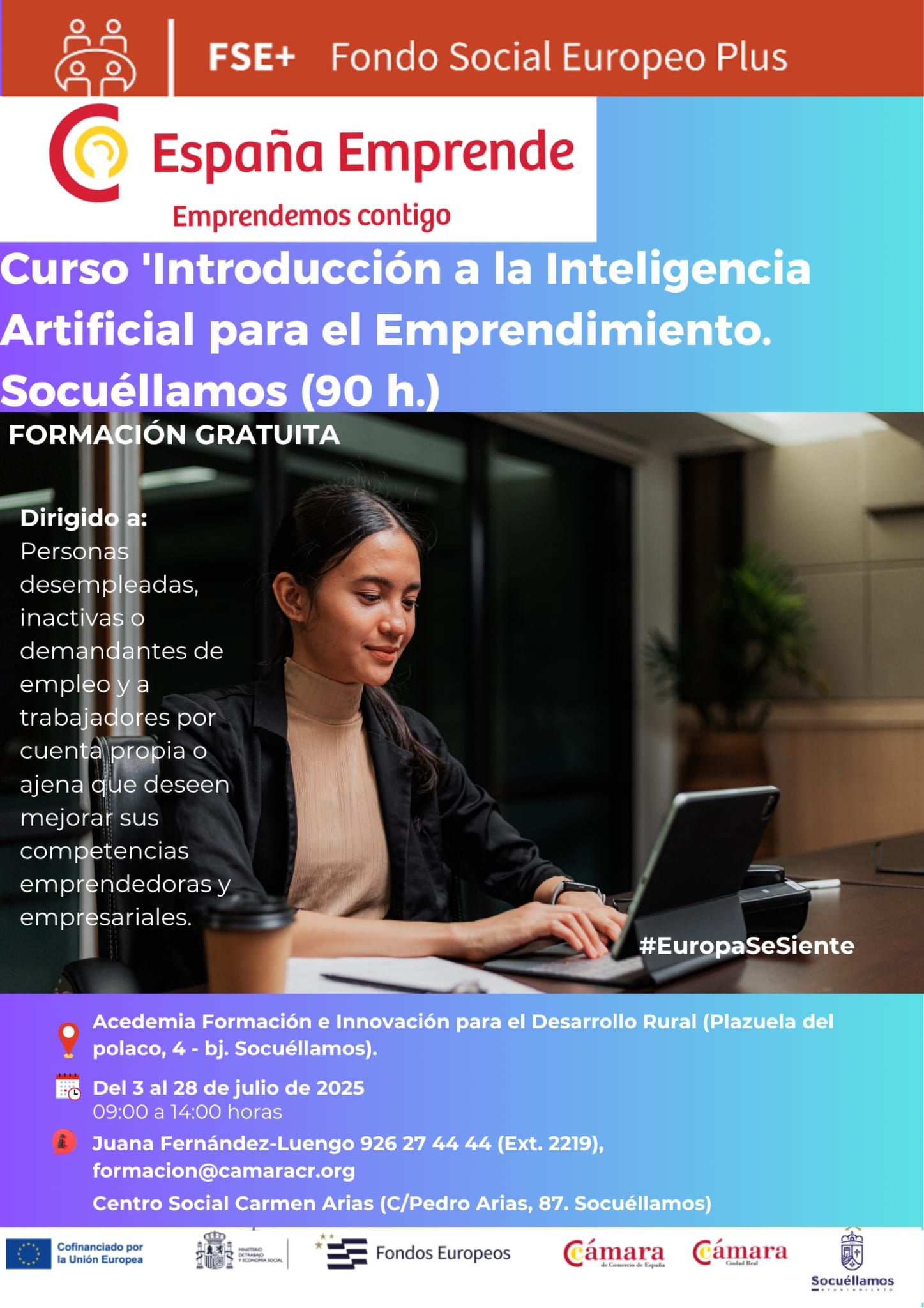 Curso gratuito sobre Inteligencia Artificial y Emprendimiento en Socuéllamos