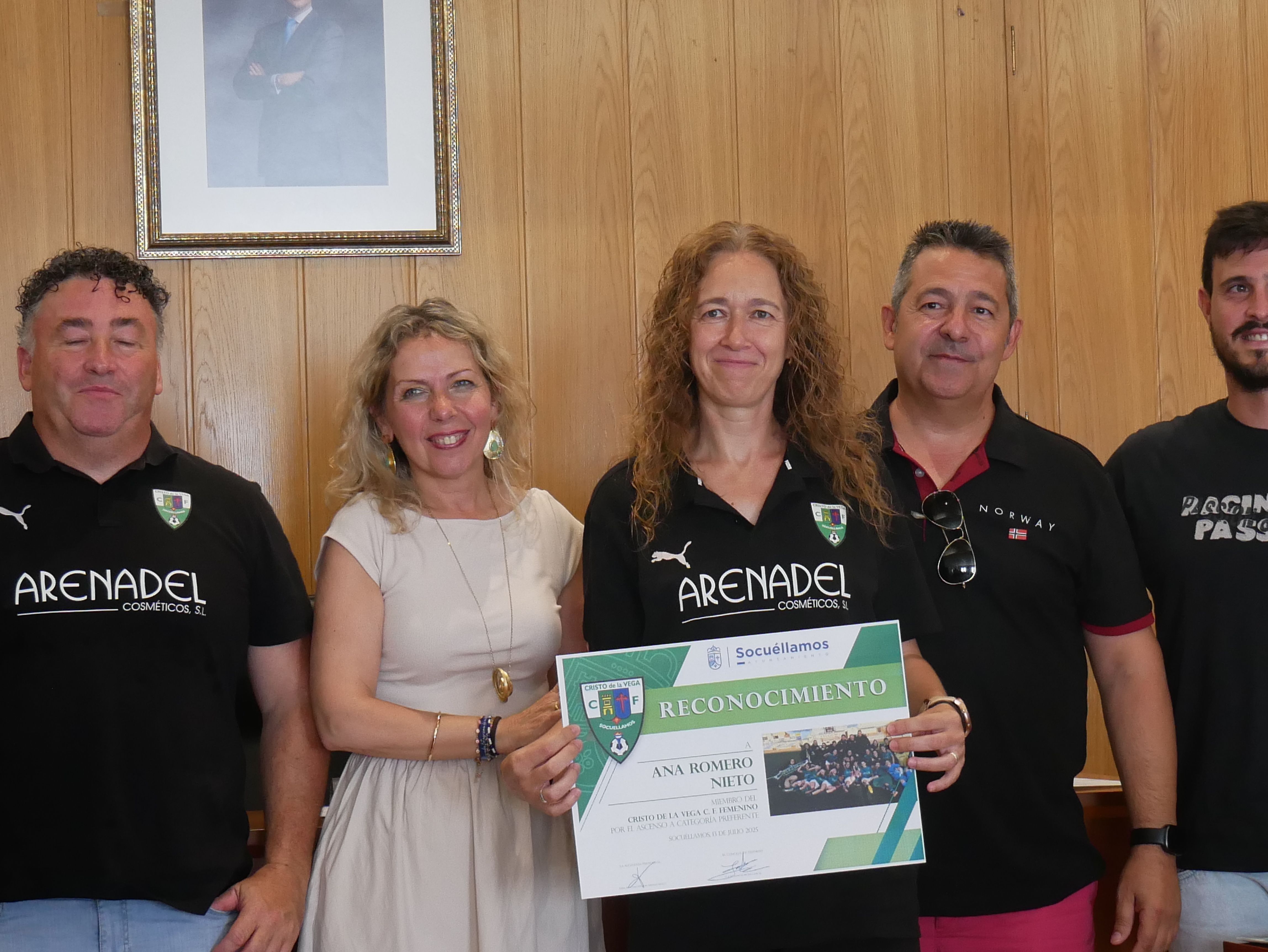 Ana Belén Romero, del Cristo de la Vega Femenino, y el Yugo UD Socuéllamos, reconocidos en el Día Institucional de la FFCM