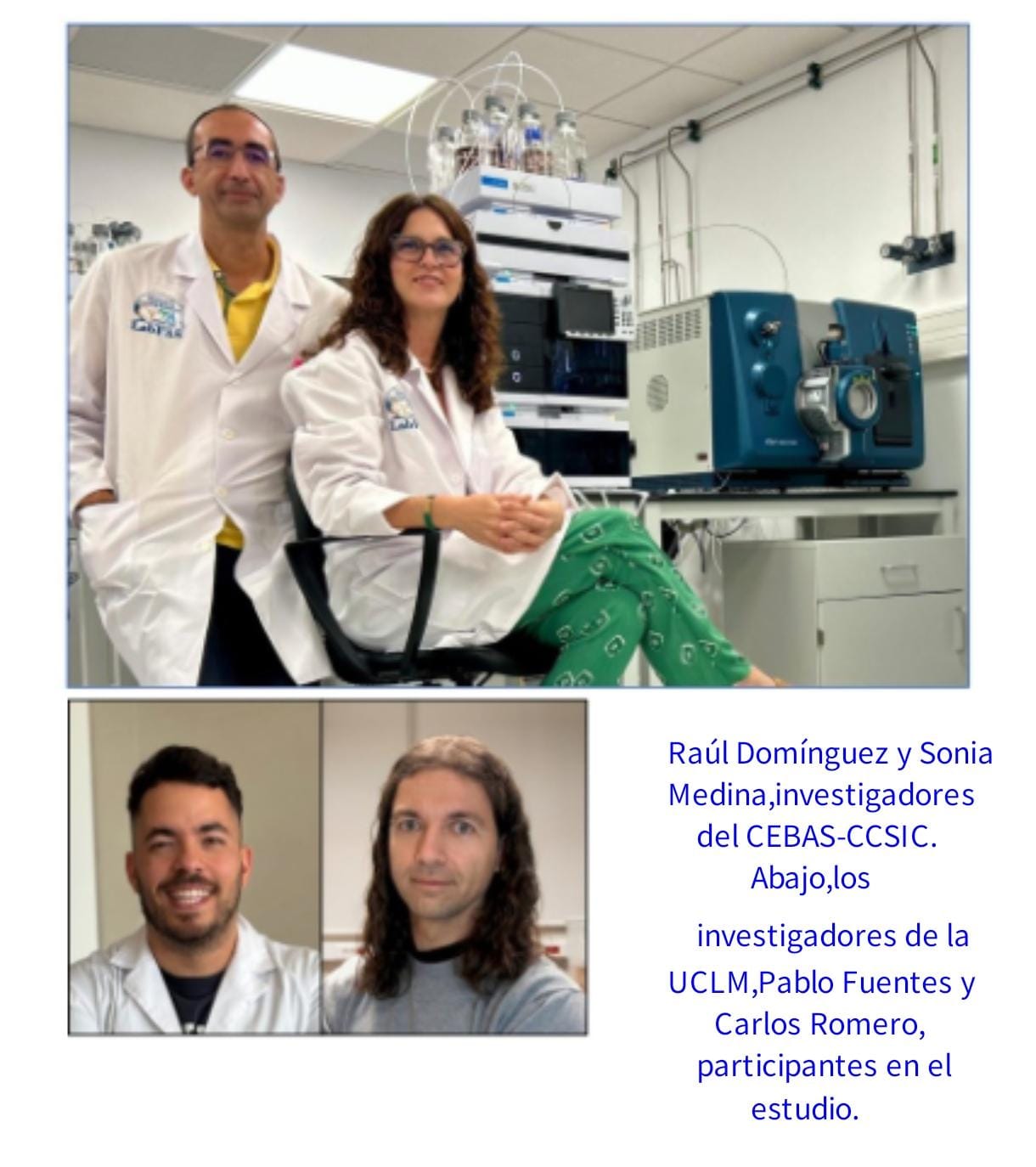 Los socuellaminos Sonia Medina y Carlos Romero, protagonistas de un avance científico con potencial terapéutico
