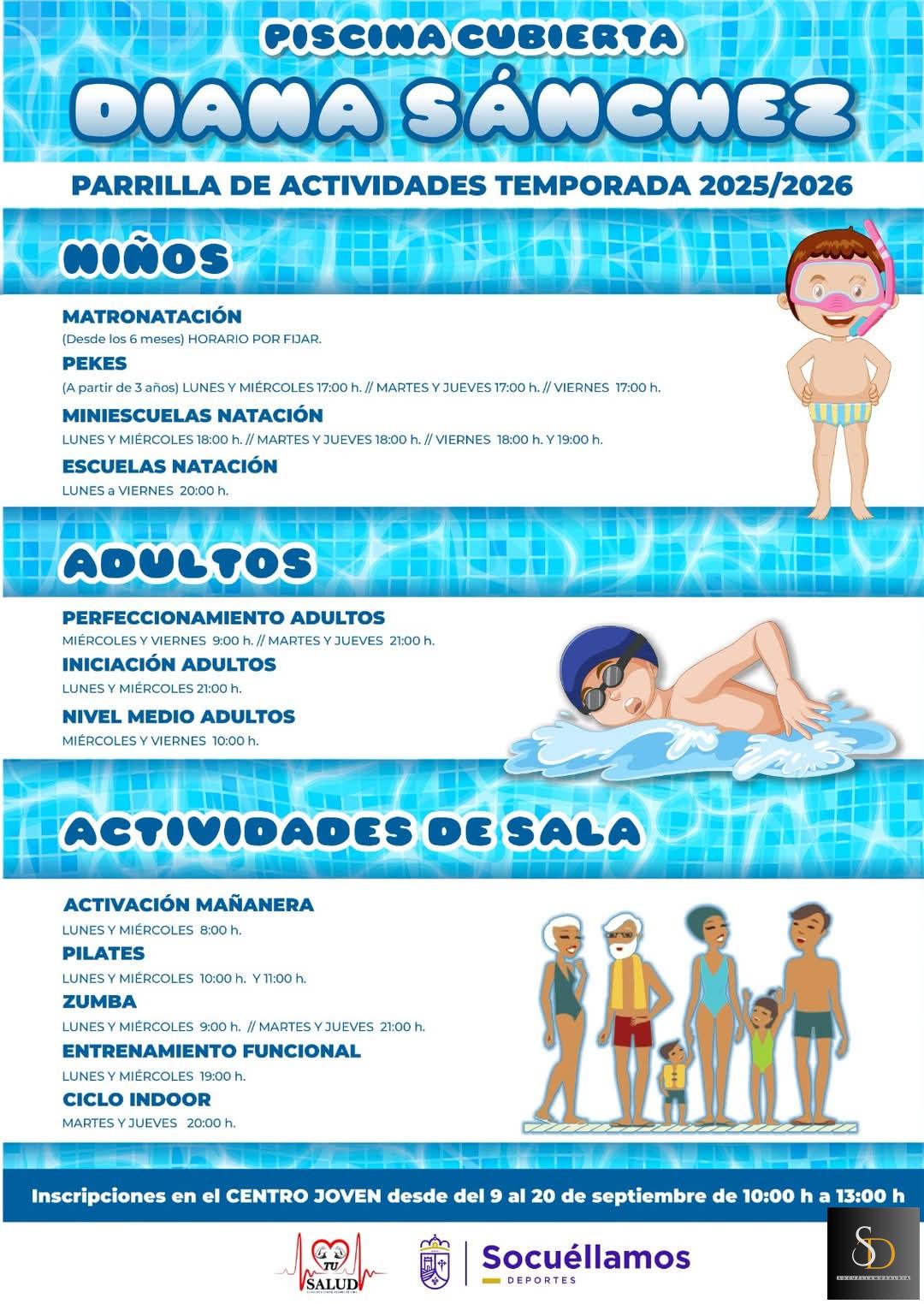 La Piscina Cubierta Diana Sánchez presenta su parrilla de actividades para la temporada 2025/2026