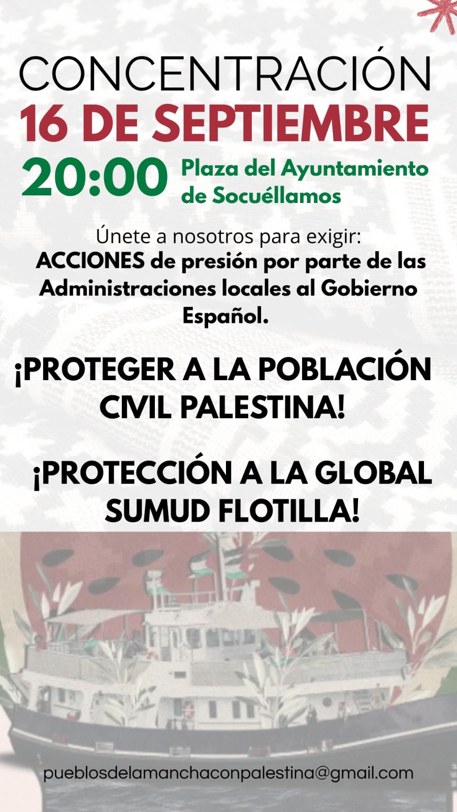 Concentración en Socuéllamos en apoyo a la población civil palestina