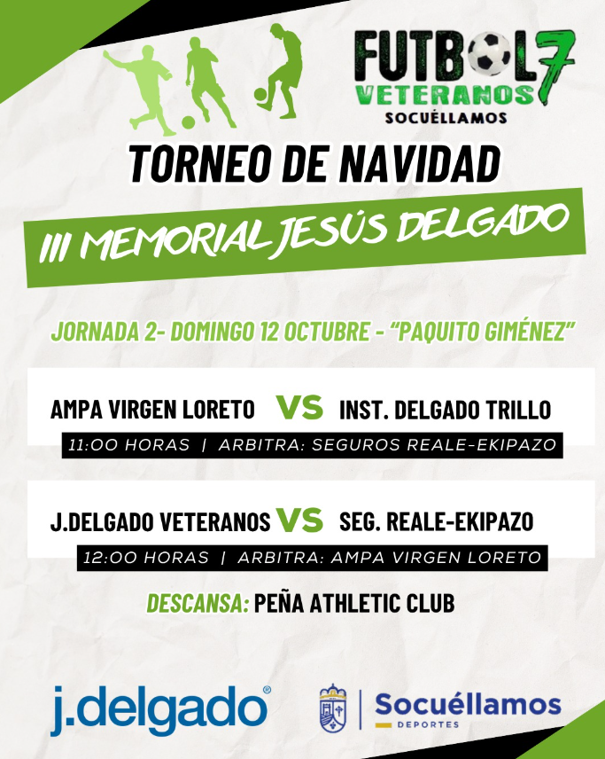 El Torneo de Navidad de Fútbol 7 celebra su segunda jornada este domingo en el Paquito Giménez
