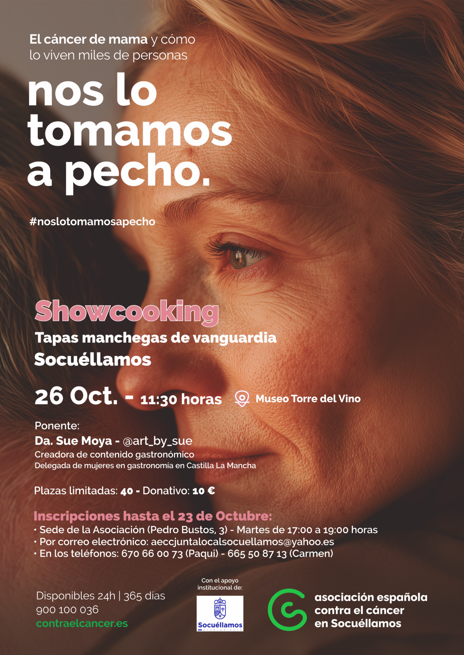 Showcooking solidario contra el cáncer en Socuéllamos con la chef Sue Moya