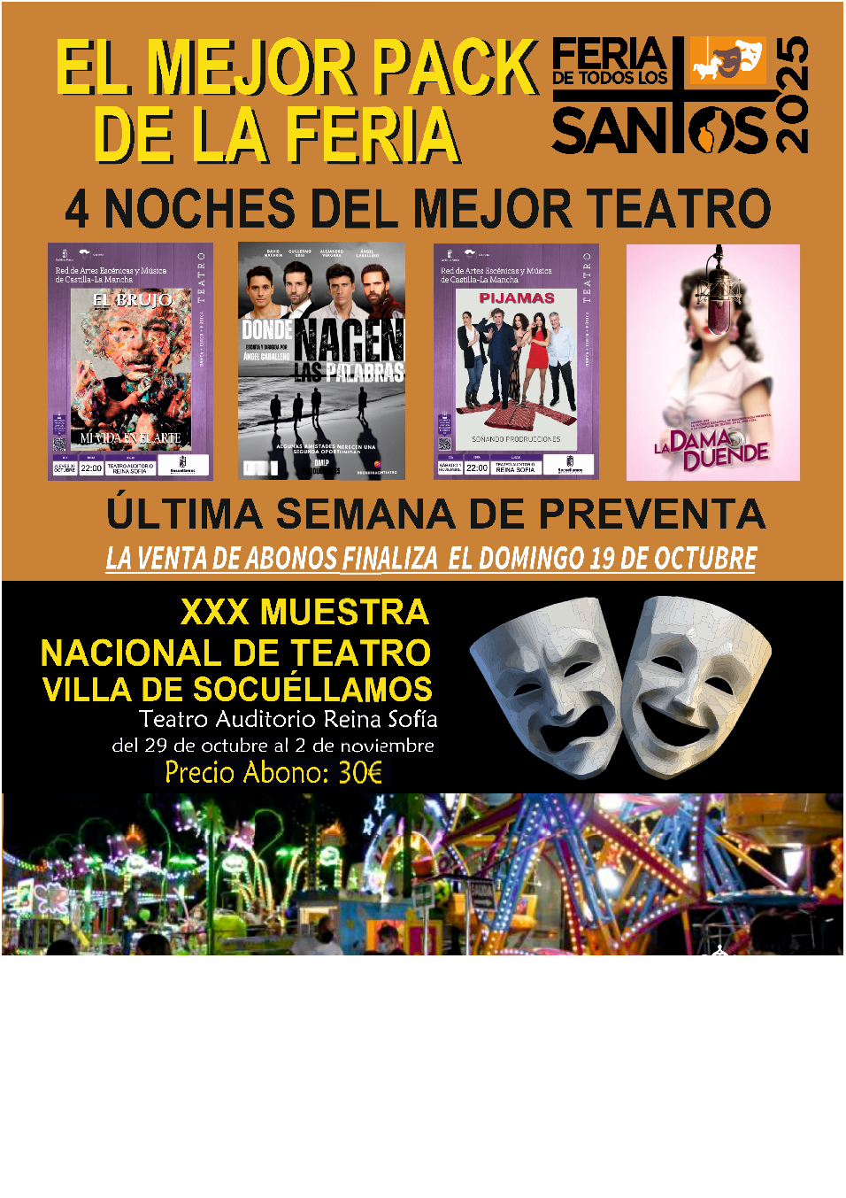 Últimos días para adquirir los abonos de la XXX Muestra Nacional de Teatro “Villa de Socuéllamos”