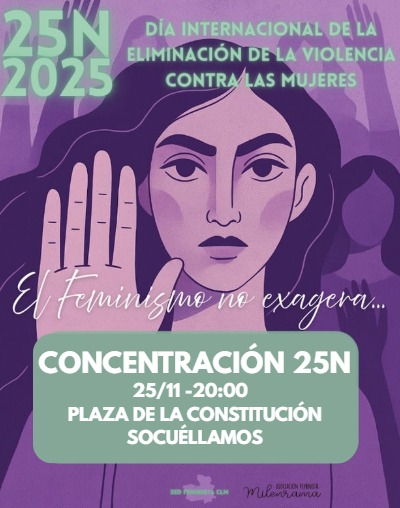 Socuéllamos acogerá este martes la concentración del 25N en la Plaza de la Constitución