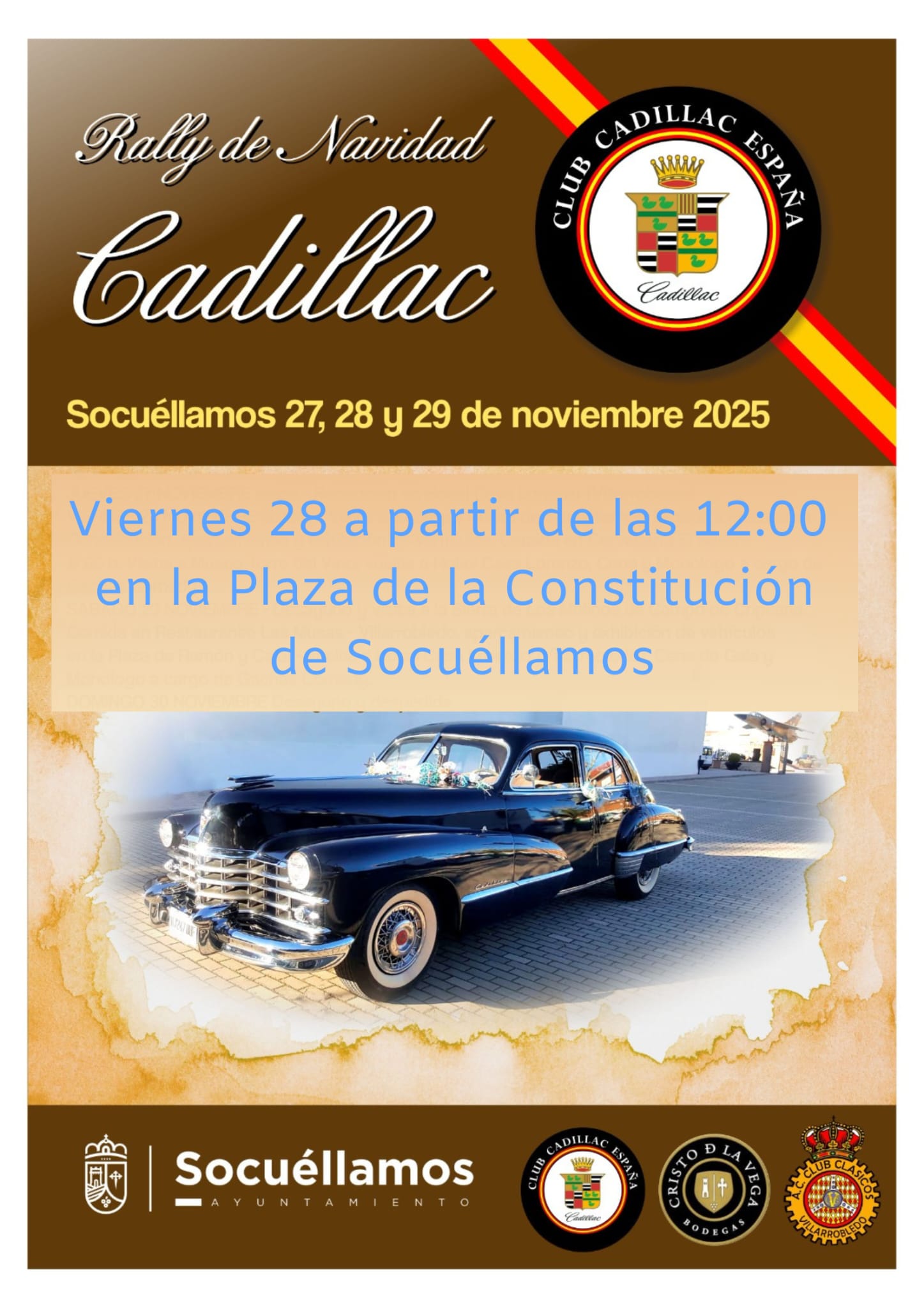 Socuéllamos acoge este fin de semana el Rally de Navidad del Club Cadillac España