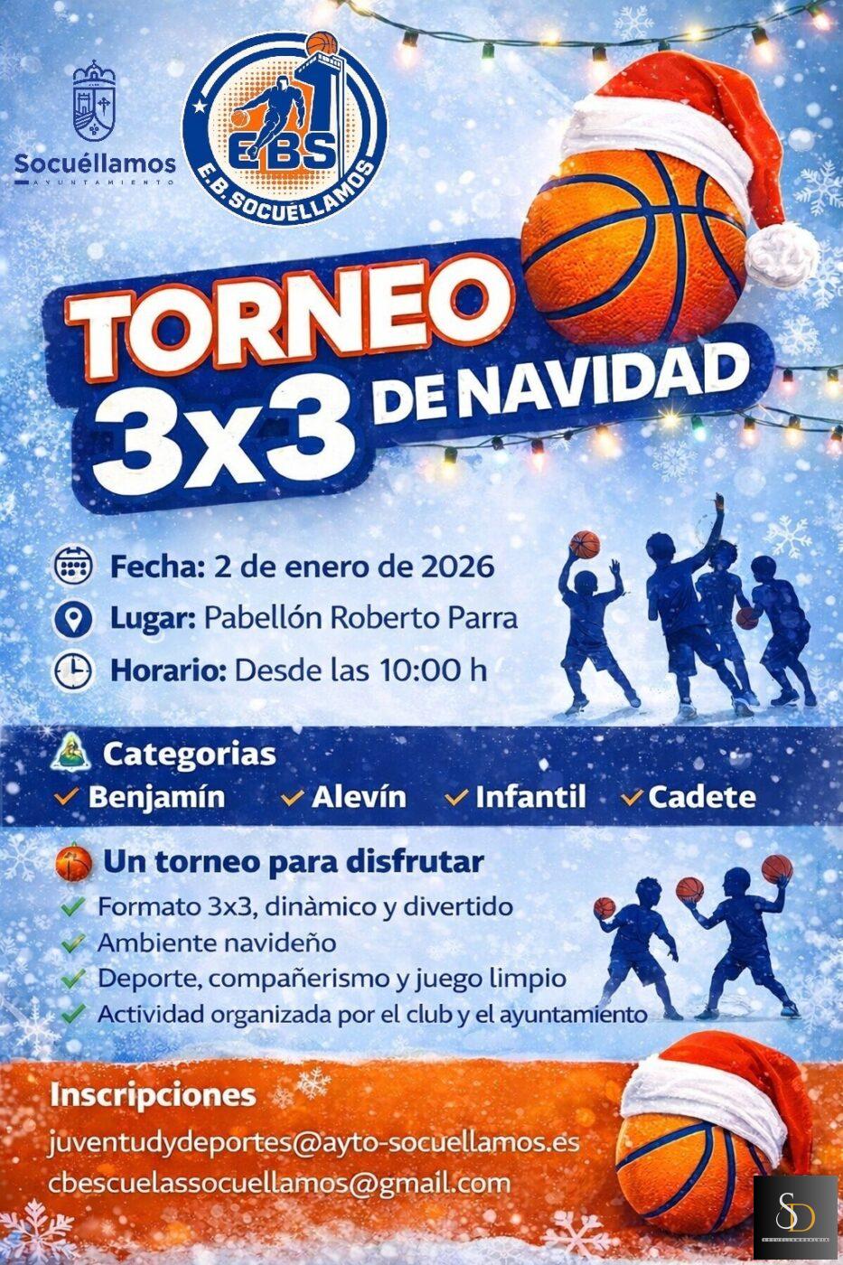 Socuéllamos celebrará su Torneo 3×3 de Navidad el próximo 2 de enero