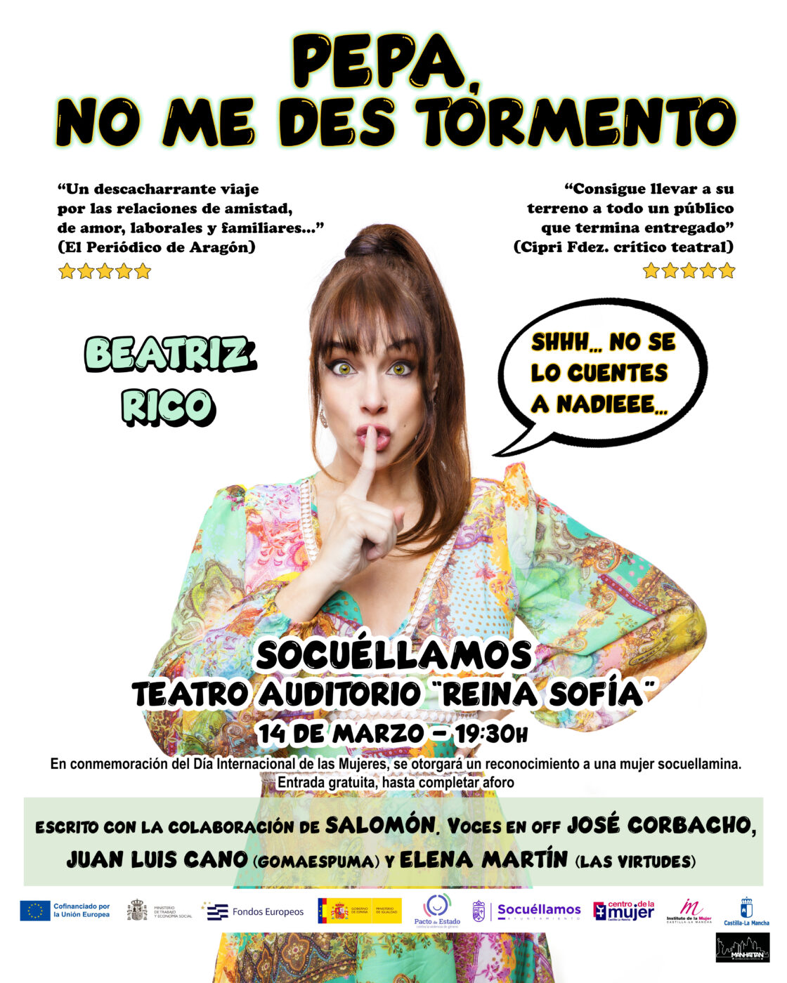 Beatriz Rico llega a Socuéllamos con la comedia “Pepa, no me des tormento”