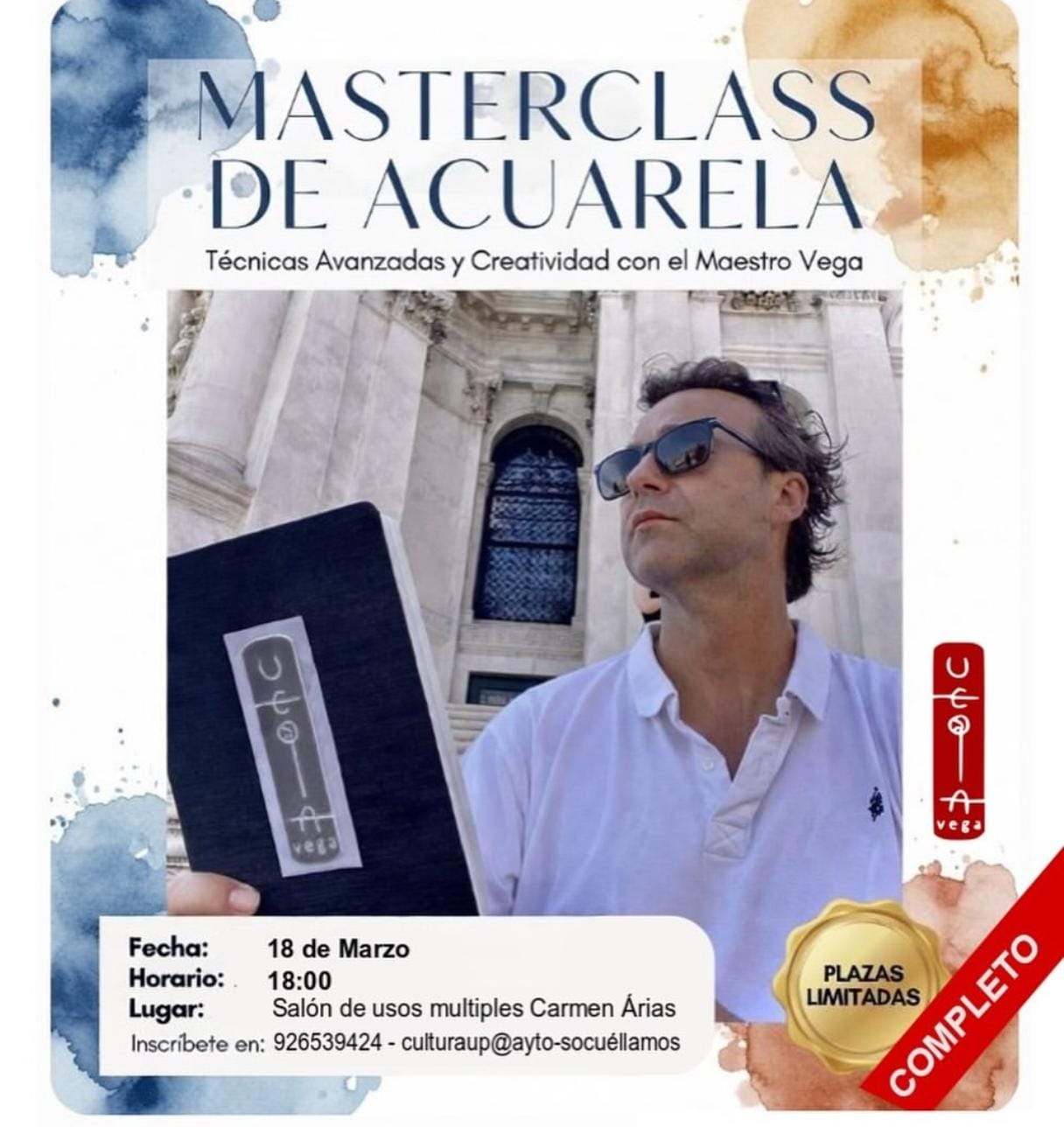 La masterclass de acuarela de Vega Medina llega mañana a Socuéllamos con lleno absoluto