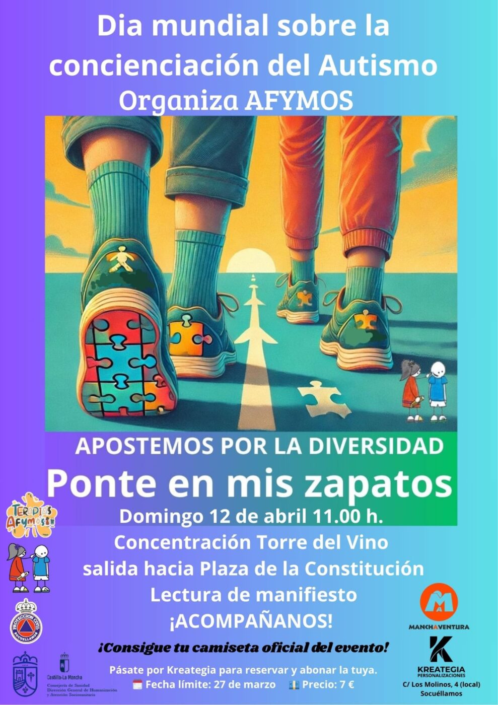 AFYMOS organiza una marcha por el Día Mundial de Concienciación del Autismo