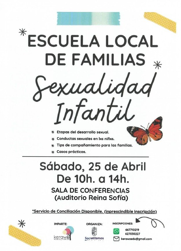 La Escuela Local de Familias aborda la sexualidad infantil en su segunda sesión