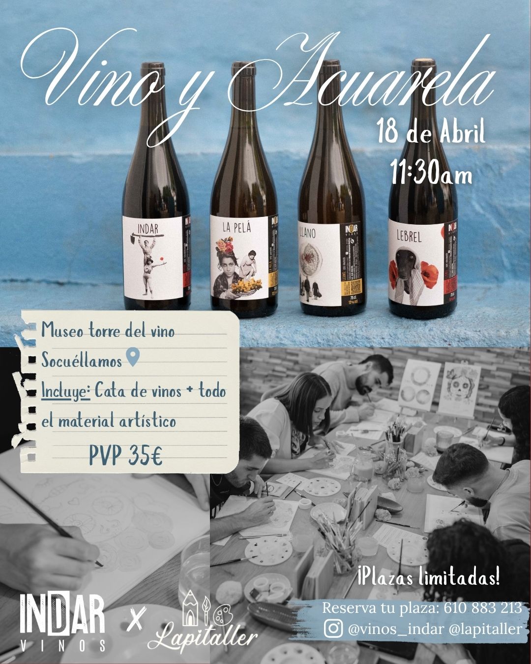 El Museo Torre del Vino acoge un taller de “Vino y Acuarela” con plazas limitadas