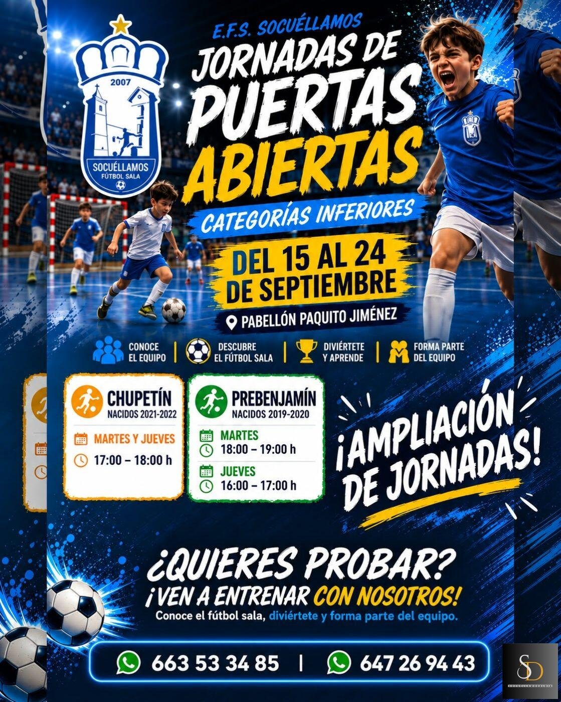La E.F.S. Socuéllamos amplía sus Jornadas de Puertas Abiertas para las categorías inferiores
